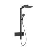 Hansgrohe Raindance Alive Q Sprchový set s termostatom, 21x34 cm, 3 prúdy, matná čierna 24590670-HG