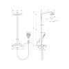 Hansgrohe Raindance Select E Sprchový set Showerpipe 300 s termostatom, 2 prúdy, EcoSmart 9 l/min, chróm 27282000-HG