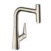 Hansgrohe Talis Select M51 Drezová batéria M5115-H220 s výsuvnou spŕškou, sBOX, vzhľad nehrdzavejúcej ocele 73852800-HG