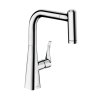 Hansgrohe M71 Drezová batéria Metris s výsuvnou spŕškou, sBox, EcoSmart, chróm 73823000-HG