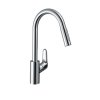 Hansgrohe Focus M41 Drezová batéria Focus s výsuvnou spŕškou, sBox, EcoSmart, chróm 73895000-HG