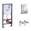 Grohe Rapid SL Set predstenovej inštalácie, klozetu Oudee Vortex a dosky softclose, tlačidlo Skate Cosmopolitan, chróm SANI11BA3109-GR