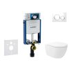 Geberit Kombifix Set predstenovej inštalácie, klozetu Oudee Vortex a dosky softclose, tlačidlo Sigma20, biela/chróm SANI15CA3180