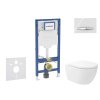 Geberit Duofix Set predstenovej inštalácie, klozetu Oudee Vortex a dosky softclose, tlačidlo Sigma50, chróm/alpská biela SANI11CA3177B