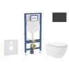 Geberit Duofix Set predstenovej inštalácie, klozetu Oudee Vortex a dosky softclose, tlačidlo Sigma30, matná čierna/čierna SANI11CA5150B