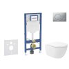 Geberit Duofix Set predstenovej inštalácie, klozetu Oudee Vortex a dosky softclose, tlačidlo Sigma01, lakovaný matný chróm SANI11CA1149B