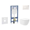Geberit Duofix Set predstenovej inštalácie, klozetu Oudee Vortex a dosky softclose, tlačidlo Sigma01, alpská biela SANI11CA3173B
