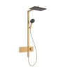Hansgrohe Raindance Alive Q Sprchový set s termostatom, 21x34 cm, 3 prúdy, kefovaný bronz 24580140-HG