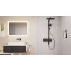Hansgrohe Raindance Alive Q Sprchový set s termostatom, 21x34 cm, 3 prúdy, kefovaný čierny chróm 24590340-HG