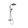 Hansgrohe Raindance Alive S Puro Sprchový set s termostatom, 21x34 cm, 3 prúdy, kefovaný čierny chróm 24592340-HG