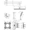 Hansgrohe Raindance Alive Q Sprchový set s termostatom pod omietku, s telesom, 21x34 cm, 3 prúdy, chróm 24620000-HG