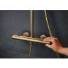 Hansgrohe Pulsify S Puro Sprchový set s termostatom, priemer 26 cm, 3 prúdy, kefovaný bronz 24237140-HG