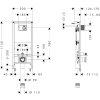 Hansgrohe iFrame universal Predstenový inštalačný set pre závesné WC, výška 115 cm 01022180-HG
