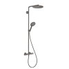 Hansgrohe Raindance S Sprchový set s termostatom, priemer 24 cm, 3 prúdy, EcoSmart, kefovaný čierny chróm 28823340-HG