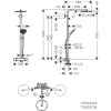 Hansgrohe Raindance S Sprchový set s termostatom, priemer 24 cm, 3 prúdy, EcoSmart+, chróm 28825000-HG
