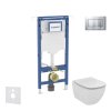 Geberit Duofix Set predstenovej inštalácie, klozetu a dosky Ideal Standard Tesi, tlačidla Sigma20, chróm mat/chróm SANI11CD2108