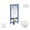 Geberit Duofix Set predstenovej inštalácie, klozetu a dosky Villeroy Boch, tlačidla Sigma01, DirectFlush, SoftClose, CeramicPlus, alpská biela SANI11CK3109