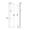 Duravit  Sprchová tyč 81 cm, chróm/biela UV0600005005