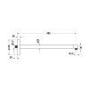 Duravit  Sprchové rameno, 49 cm, chróm UV0670021000