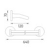 Nimco Kalypso Držiak uterákov dvojitý, dĺžka 64 cm, chróm KA 7461D-26