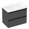 Hansgrohe Xelu Q Skrinka s umývadlom, 63x78x50 cm, 2 zásuvky, matná sivá/matná čierna 54375670-HG