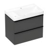 Hansgrohe Xelu Q Skrinka s umývadlom, 63x78x50 cm, 2 zásuvky, matná sivá/matná čierna 54378670-HG
