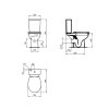 Ideal Standard Eurovit WC kombi s doskou, zadný odpad, biela W328801