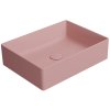 GSI KUBE X COLOR KUBE X keramické umývadlo na dosku, 50x37cm, blush mat 942924