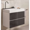 Hansgrohe Avalegra Umývadlo 78x48 cm, s termostatickou batériou a spŕškou, 2 prúdy, bez prepadu, kefovaný čierny chróm 22473340-HG