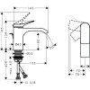 Hansgrohe Vivenis Umývadlová batéria s výpusťou, EcoSmart, CoolStart, kefovaný čierny chróm 75014340-HG