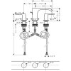 Hansgrohe Vivenis Umývadlová batéria s výpusťou, 3-otvorová inštalácia, EcoSmart, kefovaný bronz 75033140-HG