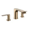 Hansgrohe Vivenis Umývadlová batéria s výpusťou, 3-otvorová inštalácia, EcoSmart, kefovaný bronz 75033140-HG