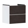 Hansgrohe Xevolos E Umývadlová skrinka 58x58x48 cm, 2 zásuvky, matná biela/tmavý dub 54175730-HG
