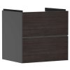 Hansgrohe Xevolos E Umývadlová skrinka 58x58x48 cm, 2 zásuvky, matná sivá/tmavý dub 54177730-HG