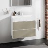 Hansgrohe Xevolos E Umývadlová skrinka 78x58x48 cm, 2 zásuvky, matná biela/bronz 54178390-HG