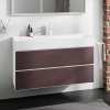 Hansgrohe Xevolos E Umývadlová skrinka 118x58x48 cm, 2 zásuvky, matná biela/tmavý dub 54184730-HG