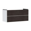 Hansgrohe Xevolos E Umývadlová skrinka 118x58x48 cm, 2 zásuvky, matná biela/tmavý dub 54184730-HG