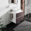 Hansgrohe Xevolos E Umývadlová skrinka 78x56x55 cm, 2 zásuvky, matná biela/tmavý dub 54187730-HG