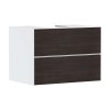 Hansgrohe Xevolos E Umývadlová skrinka 78x56x55 cm, 2 zásuvky, matná biela/tmavý dub 54187730-HG