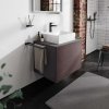 Hansgrohe Xevolos E Umývadlová skrinka 78x56x55 cm, 2 zásuvky, matná sivá/tmavý dub 54189730-HG