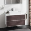 Hansgrohe Xevolos E Umývadlová skrinka 98x56x55 cm, 2 zásuvky, matná biela/tmavý dub 54190730-HG