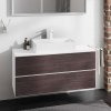 Hansgrohe Xevolos E Umývadlová skrinka 118x56x55 cm, 2 zásuvky, matná biela/tmavý dub 54193730-HG