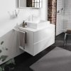 Hansgrohe Xevolos E Doska pod umývadlo, 98x55 cm, výrez uprostred, matná biela 54209700-HG