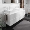 Hansgrohe Xevolos E Doska pod umývadlo, 157x55 cm, 2 výrezy, matná biela 54211700-HG