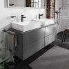 Hansgrohe Xevolos E Doska pod umývadlo, 157x55 cm, 2 výrezy, matná sivá 54211760-HG