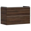 Hansgrohe Xelu Q Umývadlová skrinka, 63x98x50 cm, 2 zásuvky, tmavý orech/chróm 54034000-HG