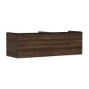 Hansgrohe Xelu Q Umývadlová skrinka, 50x156x55 cm, 2 zásuvky, tmavý orech/matná čierna 54073670-HG