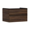Hansgrohe Xelu Q Umývadlová skrinka, 50x78x55 cm, 2 zásuvky, tmavý orech/matná čierna 54077670-HG