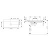 Hansgrohe Xelu Q Umývadlo 100x48 cm, bez prepadu, bez otvoru na batériu, SmartClean, biela 61041450-HG