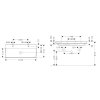Hansgrohe Xelu Q Umývadlo 120x48 cm, bez prepadu, 2 otvory na batériu, SmartClean, biela 61044450-HG